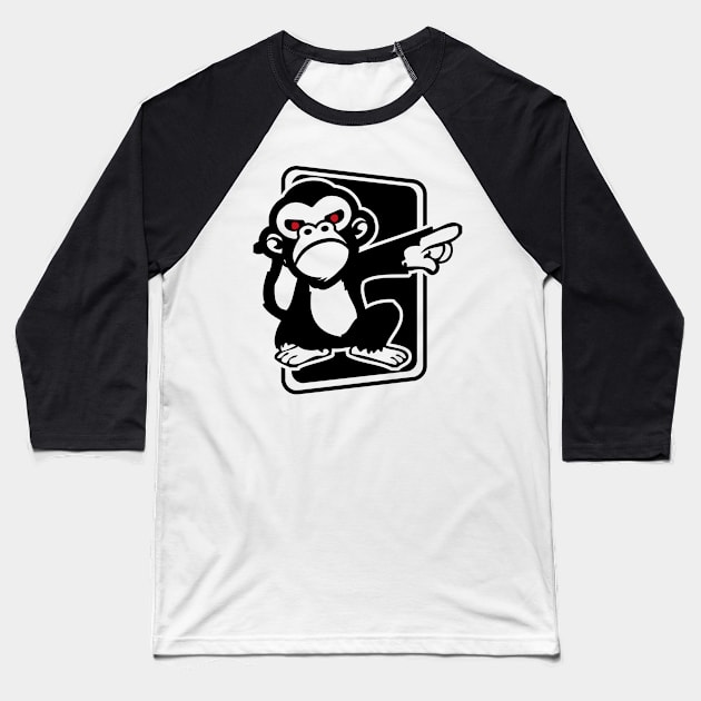 monkey meme Baseball T-Shirt by manuvila